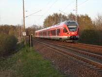 Ein Flirt 429 am 20.April 2009 auf dem Weg nach Binz bei Bergen/R�gen.
