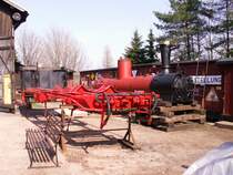 Der Kessel und der Rahmen von 99 582 in Sch�nheide.Die Lok soll nach ihrer HU noch dieses Jahr wieder auf die Strecke gehen. 