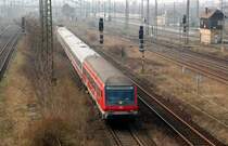Ein D-Zug von Leipzig nach Dresden passiert am 04.04.09 Leipzig Ost.