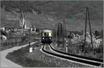 Dieseltriebwagen 5042.014 f�hrt als R 16260 von Wien nach Spitz an der Donau.
Joching 19.04.2009