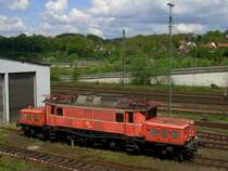 Die 1020 037 am 03.05.2008 ausgestellt beim Eisenbahnfest der Pausauereisenbahnfreunde in Passau.