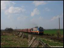 PCC mit einer umgebauten Taigatrommel, 311D-04 f�hrt 15:01 Uhr durch Jerzmanki am 07.04.2009 in Jerzmanki