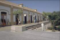 Erinnerungen.Der alte SFM Bahnhof von Palma in den 1980er Jahren.
2006 wurde der neue unterirdische Bahnhof  Estaci� Intermodal  mit 5 Bahnsteigen und 10 Gleisen er�ffnet,in dem auch die Metroz�ge halten.(Archiv P.Walter)