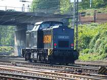Diese schwarze Locon 217 war heute am 24.04.2009 solo am Westbahnhof in Aachen unterwegs.