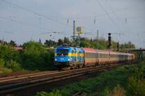 �ber 300km weiter von P.Pl�schs  Ansitzplatz  pr�sentierte sich EC 112 (manche nennen ihn immer noch  Mimara ) dem Fotografen, in der gleich untergehenden Sonne kurz vor Bensheim-Auerbach. Aufgenommen am 23.04.09, ca 19:40 mit +20).