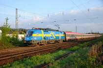 Im Fokus: 1116 029-8, der  Schwede , vor EC 112 auf dem Weg nach Frankfurt/Main. (23.04.09)