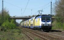 ME 146-08 zieht am 18.04.09 den ME 80947 Hamburg Hbf - Uelzen durch Radbruch Richtung L�neburg.