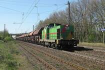 293-02 der ITL durchf�hrt mit einem Kalisalzzug Radbruch Richtung S�den. Aufgenommen am 18.04.09.