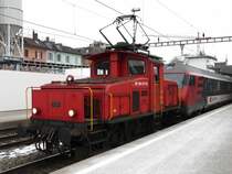 SBB - Rangierlok Ee 3/3 16258 bei Rangierarbeiten im Hauptbahnhof von Z�rich am 20.02.2009