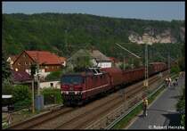 180 011-8 am 25.04.2009 in Stadt Wehlen mit Gz in Ri Dresden