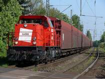 6498 d. Railion Logisticks mit GZ. Bochum-NOKIA. 25.04.2009.