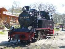994801-9 rangiert im Bahnhof G�hren/R�gen am 25.04.09