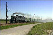 Dampflok 629.01 f�hrt mit SDZ 16258 von Wien S�d Ostseite nach Aggsbach-Markt in der Wachau. 
Fels-Wagram 19.04.2009