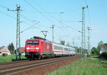 EC 340  Wawel  (Krakow Glowny - Berlin Hbf) kommt hier mit 189 039-1 durch L�bbenau/Spreewalg gefahren 