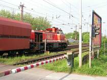 Bahn�bergang am Kruppwald in Bottrop (4-Gleisig) am 2.5.2009 