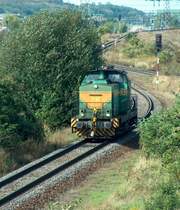 InfraLeuna 132 auf dem Anschlussgleis der Leuna Werke in Gro�korbetha Rbf; 02.09.2008