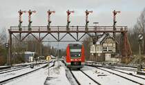 612 015 am 23.11.2008 unter der Bad Harzburger Signalbr�cke.