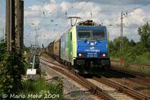 EU43 001 der PKP mit Schiebewandwagen bei Priort