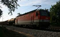 1144 235 mit gemischten G�terzug im sch�nen abendlichen Streiflicht am 20.05.2009 in Haar (bei M�nchen).