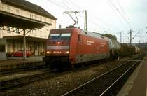 101 002  Plochingen  13.08.03  ( mit G�terzug )