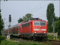 111 158 mit dem RE10424 (RE4 Wupper-Express) nach Aachen am Esig Geilenkirchen 21.5.2009