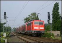 111 151 mit dem RE10431 nach Dortmund am Esig Geilenkirchen 21.5.2009