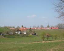 Nach der Durchfahrt des Bahnhofs A�ling machte sich, die f�r den Berufsverkehr eingeteilte 110, auf den Weg nach Kufstein