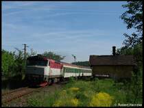 749 244-0 mit R 1244 nach Budweis bei Pribram vom 17.05.2009