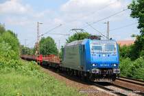 185 519-6 (VPS Verkehrsbetriebe Peine-Salzgitter) f�hrt am 23. Mai 2009 um 12:56 Uhr mit einem GZ durch Hannover Limmer