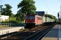 155 095 durchf�hrt mit einem Hangartner Burgkemnitz Richtung Berlin. Fotografiert am 29.05.09.