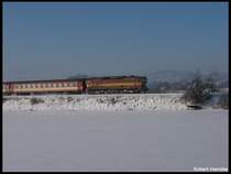 Os 6607 nach Liberec mit 753 192-4 bei Velky Valtinov am 06.01.2009