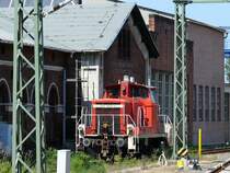 In Schwerin Hbf wartet 362 835 auf neue Aufgaben; 25.05.2009
