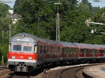 Der RE nach Passau am 23.05.2009 bei der Durchfahrt in Vilshofen.