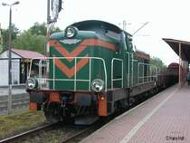 Diesellok SM 42 im Bf Swinem�nde; Juni 2002.