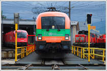 1116 007 am 6.6.2009 bei der Taurusparade in der Traktion in Villach.