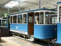 VBZ - Trambeiwagen C 455 Ausgestellt im Trammuseum in der Stadt Z�rich am 26.04.2009