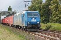 185 522-0 LTH am 19.06.2009 kurz nach �berquerung der Mittellandkanalbr�cke bei Peine