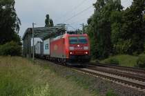 185 186-4 Railion am 19.06.2009 kurz nach �berquerung der Mittellandkanalbr�cke bei Peine