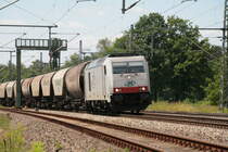 285 103 ITL dieselt mit ihrem G�terzug von Hamburg Richtung Berlin. 17.06.2009