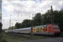 101 035 (9180 6101 035-4 D-DB) ist mit dem IC 331 auf dem Weg nach Norddeich-Mole und passiert Recklinghausen-S�d. (20.06.2009)