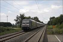 101 141 (9180 6101 141-0 D-DB) passiert mit dem IC 2048 nach K�ln Hbf die Station Nordb�gge. (20.06.2009)