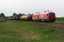 ER 20CF - 014 und 023 mit Kesselzug bei Girkautai (11.05.2009)