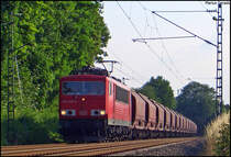 155 040 mit einem Gz Richtung M�nchengladbach am Km 16.0 23.6.2009