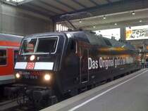 Am 06.06.09 stellte die 120 159-9  M�rklin  den CNL M�nchen Hbf - Kopenhagen/Moskau bereit. Aufnahme ausnahmsweise mit dem Iphone.