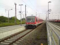 Hier928 652 als RB 66 nach Szczecin Glowny, bei der Ausfahrt am 5.7.2009 aus Angerm�nder.