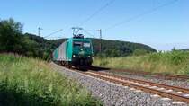 185 533 + 185 543 am 5.7.2009 in Altenbeken kurz vor dem Viadukt
                                                                                                                                                                                                                