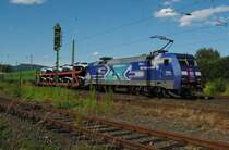 152 138-4 mit gemischten G�terzug in Fahrtrichtung S�den am 05.07.2009 durch Eschwege West.
