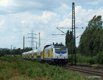 246 002-0 durchf�hrt am 6.07.09 Hamburg-Unterelbe mit dem ME 39422 Cuxhaven - Hamburg Hbf kurz vor erreichen des Harburger Bahnhofs. In Harburg gibt es dann einen Richtungswechsel und somit geht es mit Steuerwagen vorraus bis Hamburg Hbf.