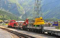 Gm 4/4 70 beim rangieren in Oberwald am 8.7.09