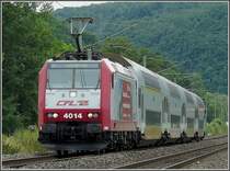 Die 4014 mit ihrer neuen Werbung f�r den Fotowettbewerb www.photos-luxembourg.lu, braust am 11.07.09 durch Erpeldange/Ettelbr�ck auf ihrer Fahrt von Troisvierges nach Luxemburg. (Jeanny)